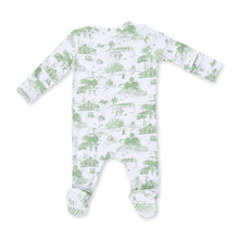 Load image into Gallery viewer, GOLF TOILE GREEN 2 WAY ZIPPER FOOTIE
