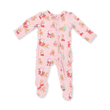 Load image into Gallery viewer, REINDEER &amp; SANTA 2 WAY RUFFLE BACK ZIPPER FOOTIE

