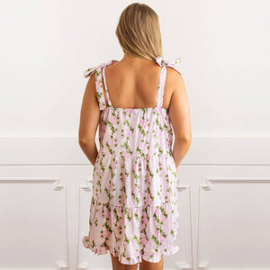 VINTAGE ROSE TIE TOP DRESS
