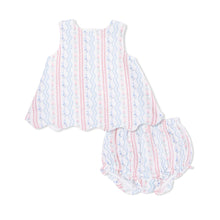 Load image into Gallery viewer, SOPHIA TULIP STRIPE DRESS &amp; BLOOMER SET
