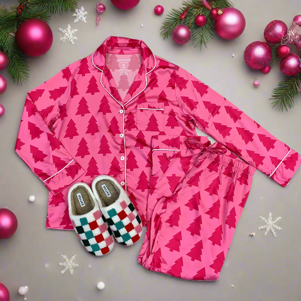 DREAMING OF A PINK CHRISTMAS PAJAMA SETS L/S