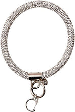 Load image into Gallery viewer, RHINESTONE BANGLE WITH KEY RING
