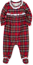 Load image into Gallery viewer, GIRL'S PLAID NOTCH COLLAR FOOTIE
