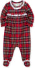 GIRL'S PLAID NOTCH COLLAR FOOTIE