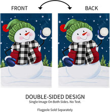 Load image into Gallery viewer, SNOW FUN APPLIQUE FLAG- HOUSE FLAG
