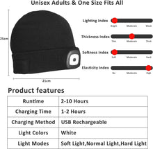 Load image into Gallery viewer, RECHARGEABLE LED BEANIE-OWN THE NIGHT
