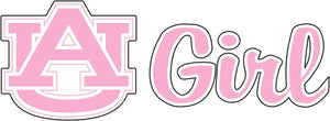 Auburn 'AU'-GIRL  4" DECAL - PINK