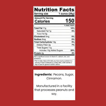 Load image into Gallery viewer, CINNAMON PECANS
