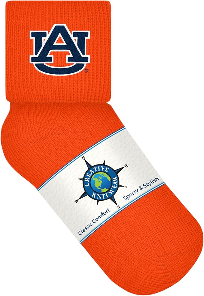 AUBURN UNIVERSITY INFANT SOCKS - ORANGE