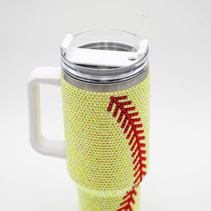 SOFTBALL SPARKLE TUMBLER 40oz.