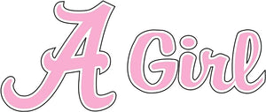 ALABAMA  'A'-GIRL  4" DECAL - PINK