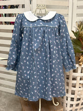 Load image into Gallery viewer, DUSTY BLUE FLORAL DRESS
