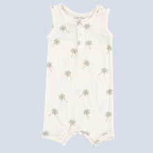 Load image into Gallery viewer, PALM TREES SLEEVELESS SHORTIE ROMPER
