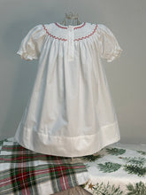 Load image into Gallery viewer, NOEL BOWS &amp; GARLAND SMOCKED  DRESS
