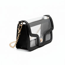 Load image into Gallery viewer, CLEAR GAME DAY STADIUM SHOULDER BAG - BLACK
