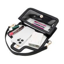 Load image into Gallery viewer, CLEAR GAME DAY STADIUM SHOULDER BAG - BLACK
