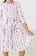 Load image into Gallery viewer, PINK NUTCRACKER 3/4 SLEEVE TWIRL DRESS
