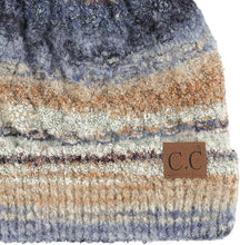 Load image into Gallery viewer, SPACE DYE FAUX FUR POM CC BEANIE
