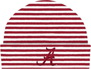 ALABAMA SCRIPT "A" NEWBORN STRIPED KNIT CAP