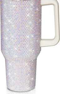 WHITE SEQUIN TUMBLER 30oz.