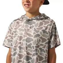 Load image into Gallery viewer, BURLEBO TODDLER / YOUTH SS PERFORMANCE HOODIE - CLASSIC DEER CAMO
