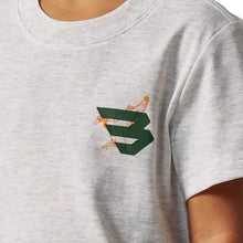 Load image into Gallery viewer, TODDLER/YOUTH BURLEBO  DUCK FLYING B GREEN LOGO - OATMEAL
