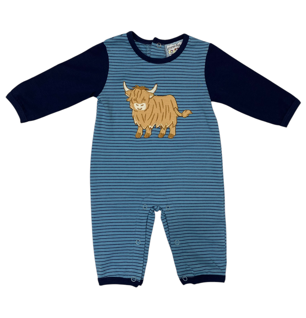 HIGHLAND COW BOYS ROMPER