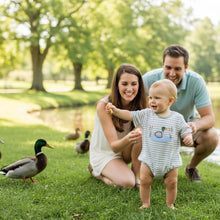 Load image into Gallery viewer, DUCK APPLIQUE BOYS BUBBLE
