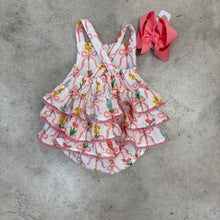Load image into Gallery viewer, RIBBON BOUQUETS RUFFLE SUNSUIT
