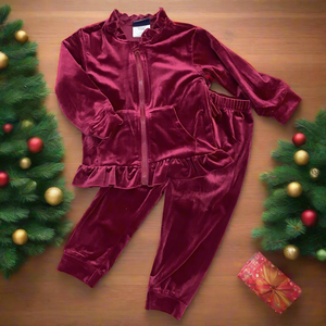 VELVET TRACKSUIT MAGENTA