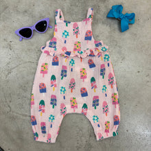 Load image into Gallery viewer, POPSICLES RUFFLE WAIST ROMPER
