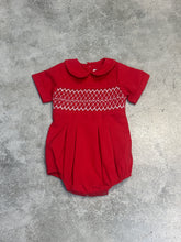 Load image into Gallery viewer, JOSEPH RED SMOCKED BUBBLE
