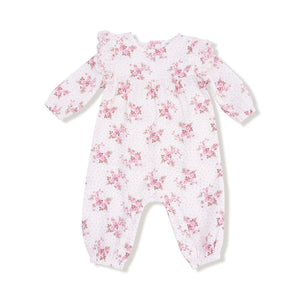 PETAL RUFFLE ROMPER - BELLE ROSETTE DOT