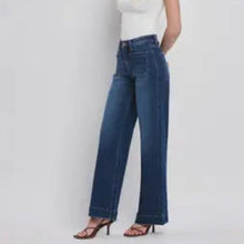 Load image into Gallery viewer, FLYING MONKEY HIGH RISE FRONT POCKET WIDE LEG JEANS
