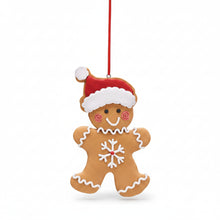 Load image into Gallery viewer, CLAY DOUGH GINGERBREAD COOKIE ORNAMENT
