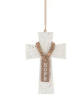 Load image into Gallery viewer, EMBOSSED TIN CROSS ORNAMENT
