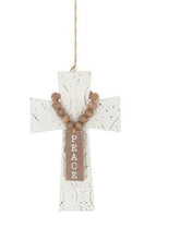 Load image into Gallery viewer, EMBOSSED TIN CROSS ORNAMENT
