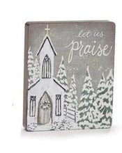 Load image into Gallery viewer, SNOWY CHURCH SHELF SITTERS
