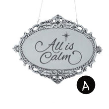 Load image into Gallery viewer, SILVER OVAL ORNAMENT WITH MESSAGES
