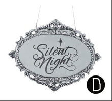 Load image into Gallery viewer, SILVER OVAL ORNAMENT WITH MESSAGES
