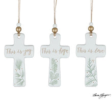 Load image into Gallery viewer, MESSAGE CROSS SHAPE ORNAMENTS
