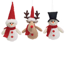 Load image into Gallery viewer, ASSORTED SNOWMAN AND REINDEER ORNAMENTS
