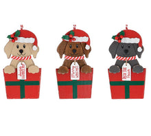 Load image into Gallery viewer, WOODEN DOG ORNAMENT WITH MESSAGE
