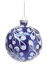 Load image into Gallery viewer, GLASS ORNAMENT BLUE AND WHITE ASSORTMENT
