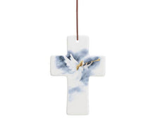 Load image into Gallery viewer, NATIVITY CERAMIC CROSS ORNAMENT
