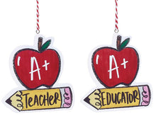 Load image into Gallery viewer, TEACHER AND EDUCATOR ORNAMENT
