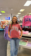 Load image into Gallery viewer, LULU MAC CRIMSON HOUNDSTOOTH TEE
