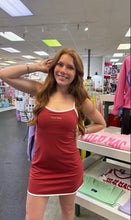 Load image into Gallery viewer, LULU MAC ATHLETIC DRESS CRIMSON/WHITE
