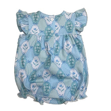 Load image into Gallery viewer, FLORAL BLUES RUFFLE ROMPER
