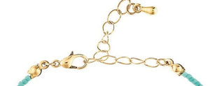 GOLD MULTICOLOR GLASS BEAD ANKLET